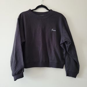 French connection embroidered femme pullover sweatshirt M nwt